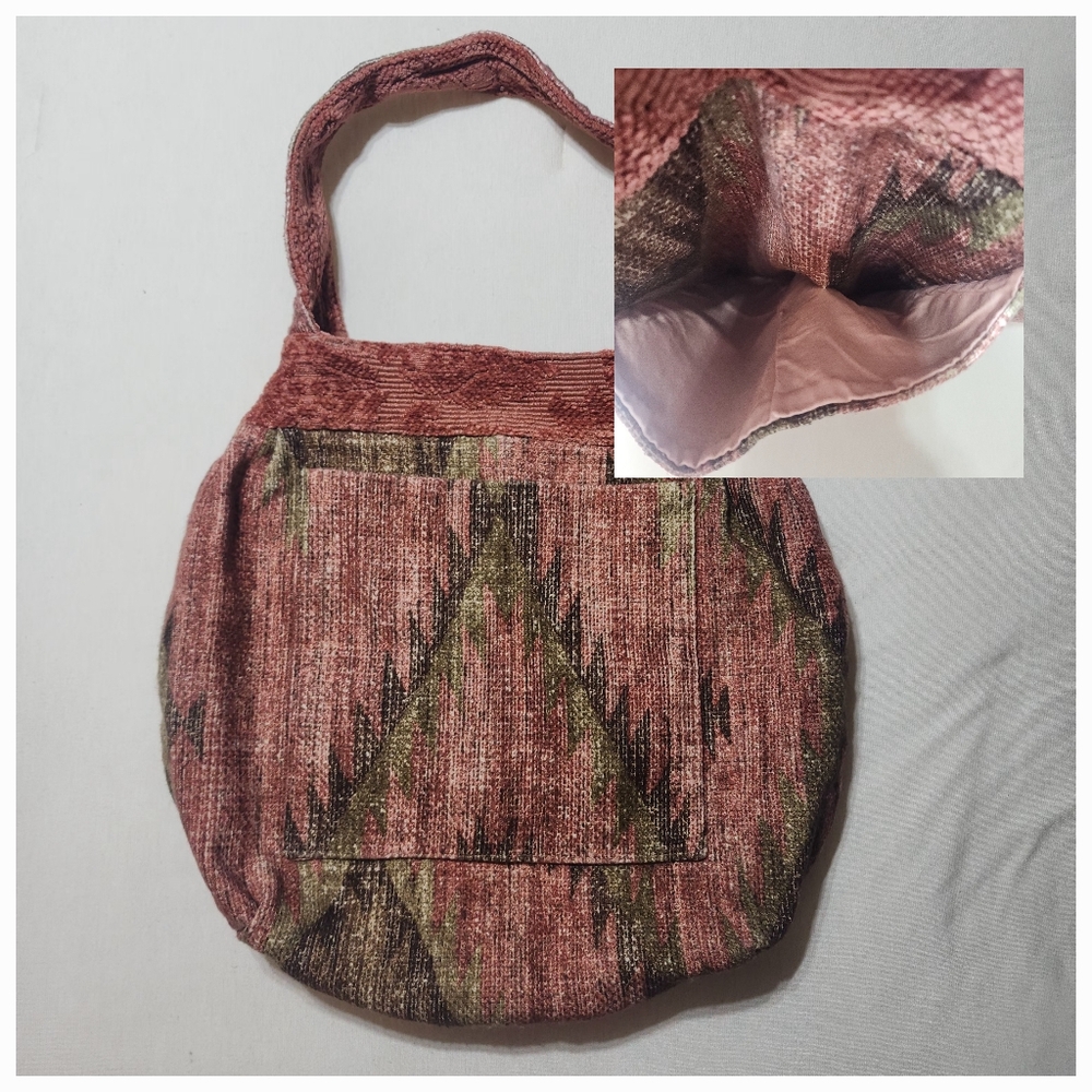 Boho Aztec Reversible Multiple Pocket Shoulder Bag - image 4